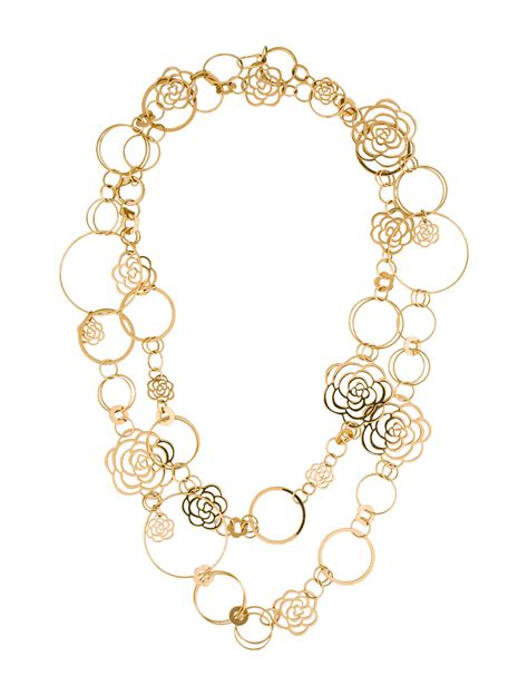 chanel camellia necklace price|chanel flower necklace.